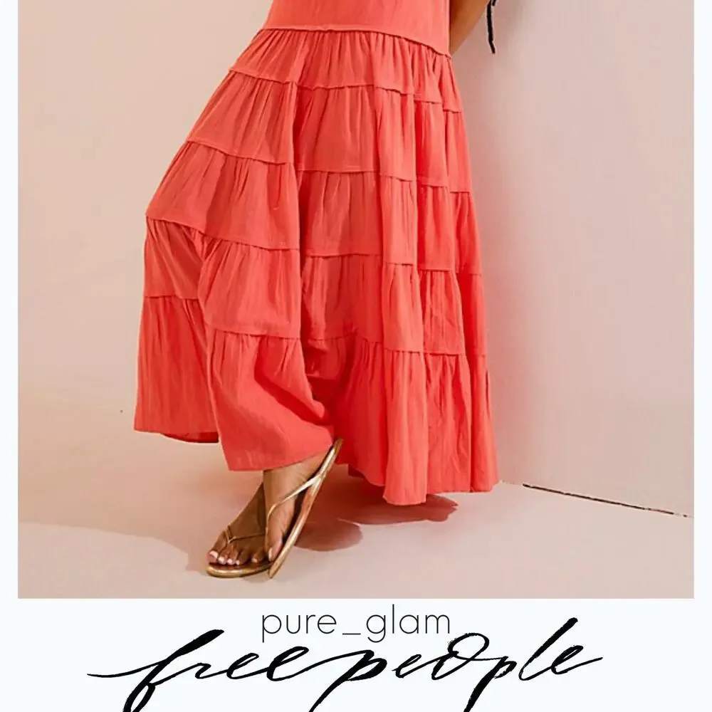 Free People maxi dress trave vacation long boho